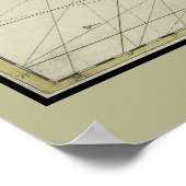 Grafiek 1720 Nederlandse kaart Haïti en Dominicaan Poster (Hoek)