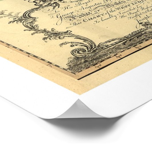 Grafiek 1796 van de West Indies Poster (Hoek)