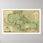 Grafiek 1796 van de West Indies Poster (Voorkant)