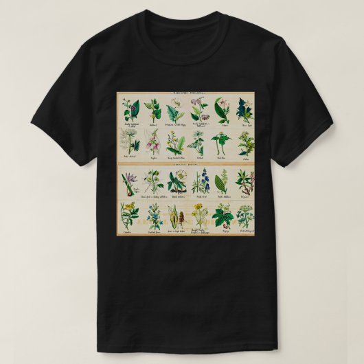 Grafiek 1843 Planten T-shirt (Design voorkant)