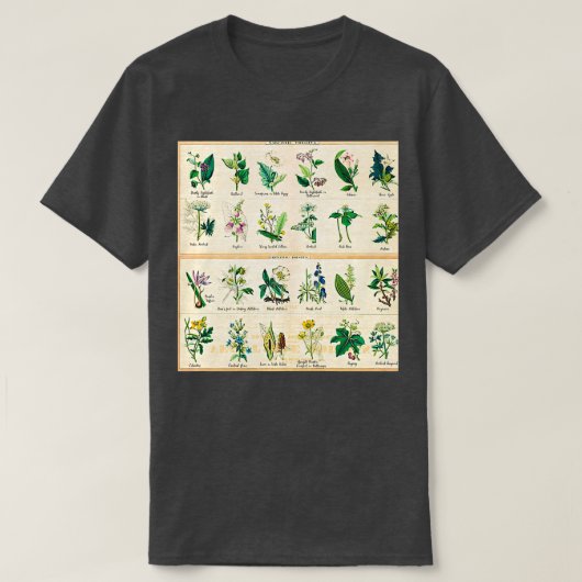 Grafiek 1843 Planten T-shirt (Design voorkant)