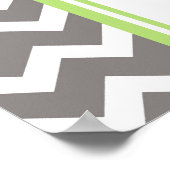 Grafiek 8 Tables Limoen Gray Chevron Poster (Hoek)