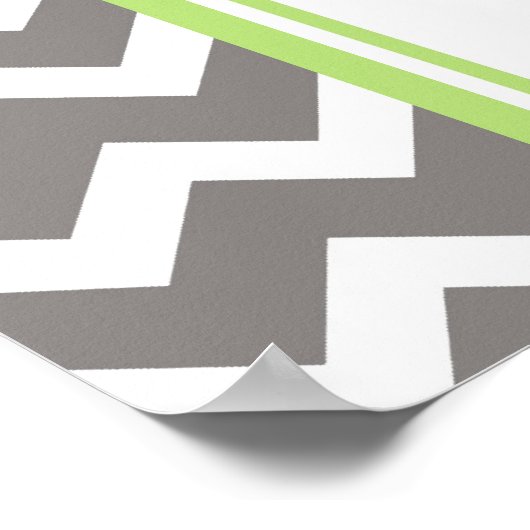 Grafiek 8 Tables Limoen Gray Chevron Poster (Hoek)