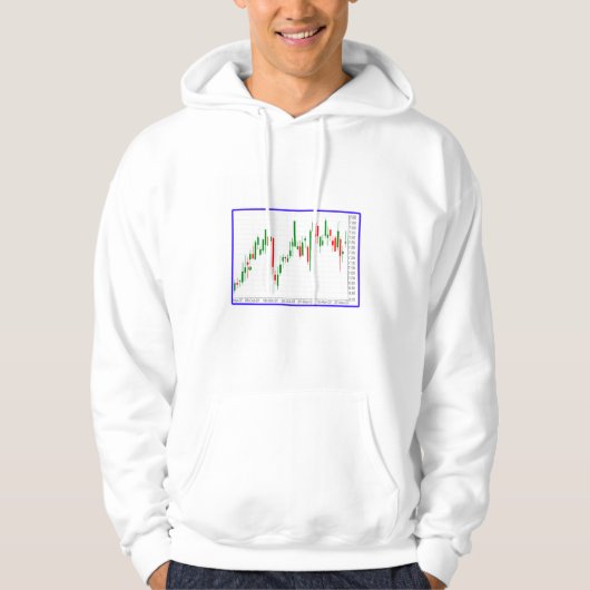 Grafiek aandelenmarkt hoodie (Voorkant)