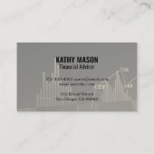 Grafiek aandelenmarkt visitekaartje (Achterkant)