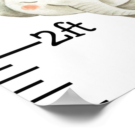 Grafiek Aangepast Oerwoud Safari Dieren Groei Graf Poster (Hoek)