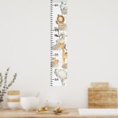 Grafiek Aangepast Oerwoud Safari Dieren Groei Graf Poster (Keuken)