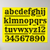 Grafiek Alfabet en Numeriek Poster (Voorkant)