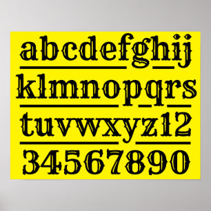 Grafiek Alfabet en Numeriek Poster