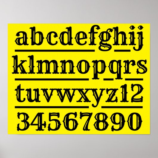 Grafiek Alfabet en Numeriek Poster (Voorkant)