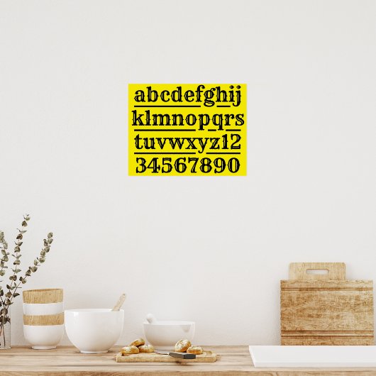 Grafiek Alfabet en Numeriek Poster (Keuken)