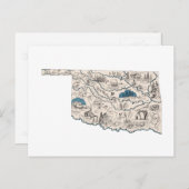 Grafiek Antiek staat Oklahoma  Afbeelding Map  Briefkaart (Voorkant / Achterkant)