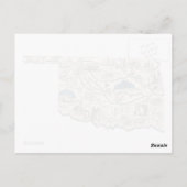 Grafiek Antiek staat Oklahoma  Afbeelding Map  Briefkaart (Achterkant)