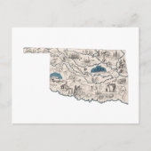 Grafiek Antiek staat Oklahoma  Afbeelding Map  Briefkaart (Voorkant)