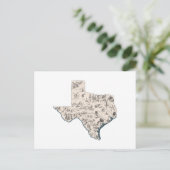 Grafiek Antiek staat Texas  Afbeelding Map Briefkaart (Staand voorkant)