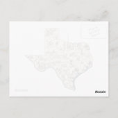 Grafiek Antiek staat Texas  Afbeelding Map Briefkaart (Achterkant)