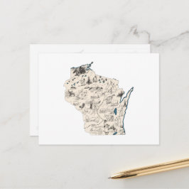 Grafiek Antiek staat Wisconsin  Afbeelding Kaart 