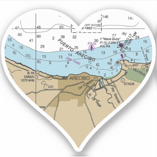 Grafiek Arecibo Puerto Rico Sticker (Voorkant)