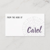 Grafiek Dusky Paarse Crochet Chart Visitekaartje (Voorkant)