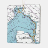 Grafiek Eleuthera Island Bahamas Keramisch Ornament (Links)