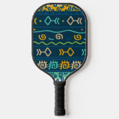 Grafiek en geometrie van vis pickleball paddle (Voorkant)