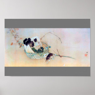 Grafiek en muis, Watanabe Seitei Poster