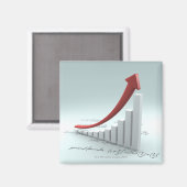 Grafiek en pijl met formule magneet (Voorkant / Achterkant)