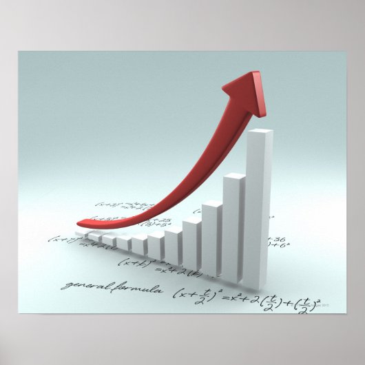 Grafiek en pijl met formule poster (Voorkant)