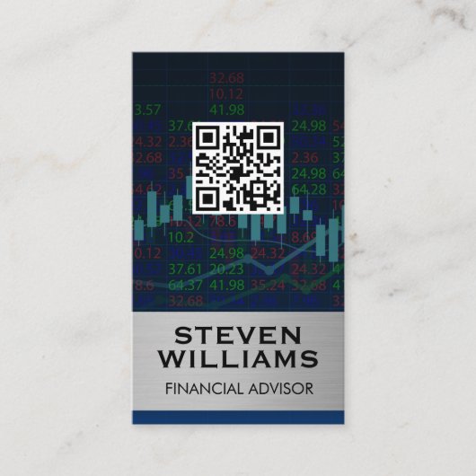 Grafiek financiële voorraad | QR Label Scan (Voorkant)