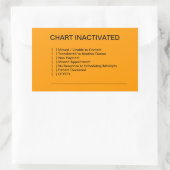 Grafiek Geïnactiveerde medische Grafieklabels (Ora Rechthoekige Sticker (Tas)