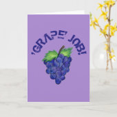 Grafiek (geweldig) Paars druiven Bunch Congrats Kaart (Gele Bloem)