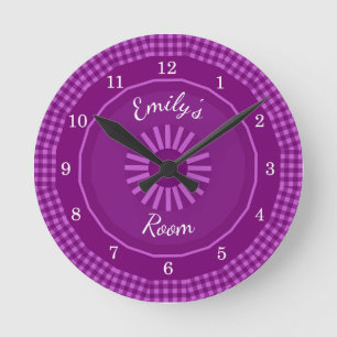 Grafiek Gingham Checks Genummerd Ronde Klok