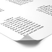 Grafiek Gold Geometric Blue Floral Wed Poster (Hoek)