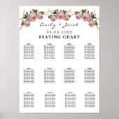 Grafiek Gold Geometric Pink Floral Wed 120 Poster (Voorkant)