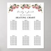 Grafiek Gold Geometric Pink Floral Wed 60 Poster (Voorkant)