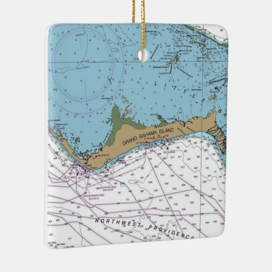 Grafiek Grand Bahama Keramisch Ornament (Rechts)