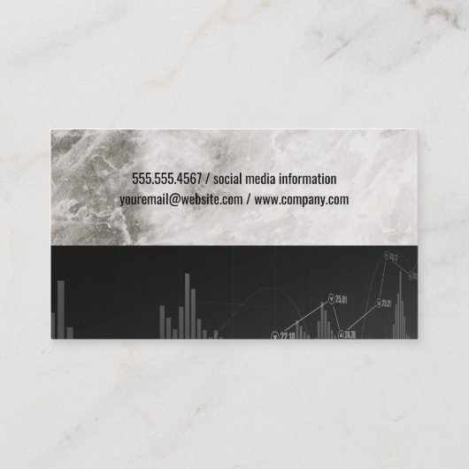 Grafiek Groene Kandelaar | Financiën Visitekaartje (Achterkant)