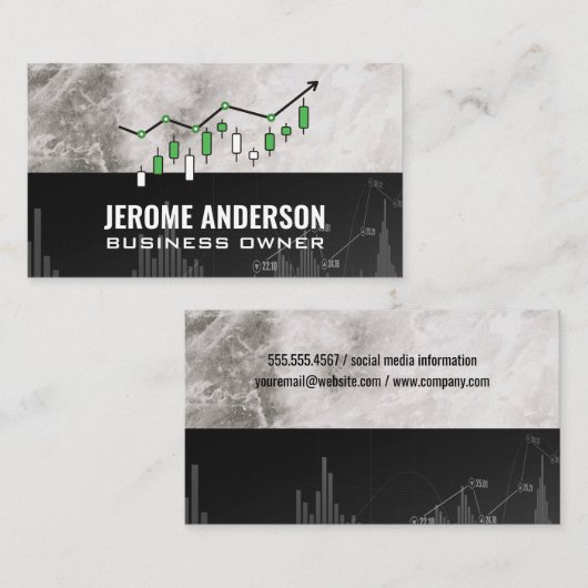 Grafiek Groene Kandelaar | Financiën Visitekaartje (Voorkant / Achterkant)