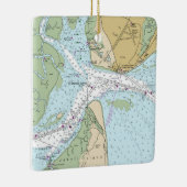 Grafiek Jekyll Island Florida Keramisch Ornament (Rechts)