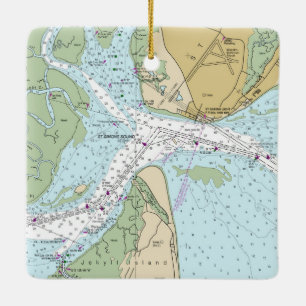 Grafiek Jekyll Island Florida Keramisch Ornament