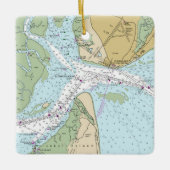 Grafiek Jekyll Island Florida Keramisch Ornament (Voorkant)