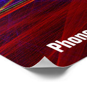 Grafiek Kleurig blauw en magenta Poster (Hoek)