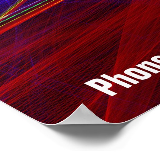 Grafiek Kleurig blauw en magenta Poster (Hoek)