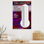 Grafiek Kleurig blauw en magenta Poster (Keuken)