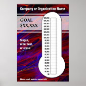 Grafiek Kleurig blauw en magenta Poster (Voorkant)