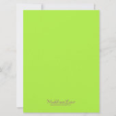 Grafiek/Limoen op over Bowling Birthday Party Kaart (Achterkant)