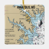 Grafiek MD van Annapolis Keramisch Ornament (Voorkant)