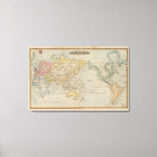 Grafiek Mercator Canvas Afdruk