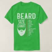 Grafiek met afmetingen van de baard Funny Beards L T-shirt (Design voorkant)
