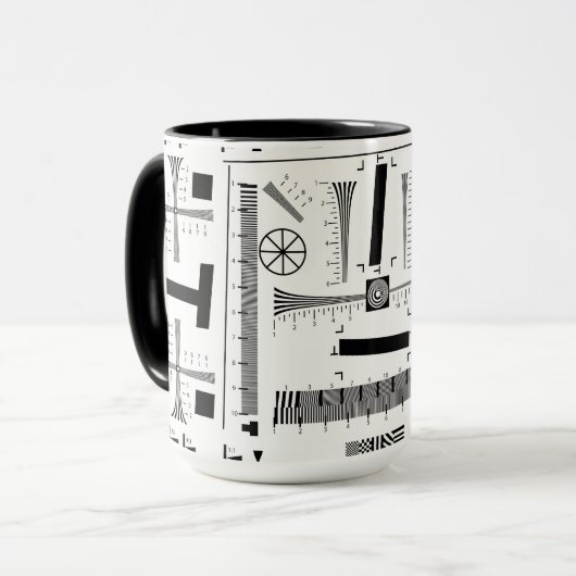 Grafiek met camera-test mok (Voorkant links)